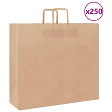 vidaXL 250 db barna kraft papírzacskók fogantyúkkal 54x15x49 cm ajándéktasak