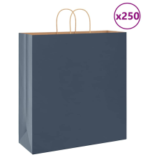 vidaXL 250 db kék kraft papírzacskók fogantyúkkal 45x17x48 cm ajándéktasak