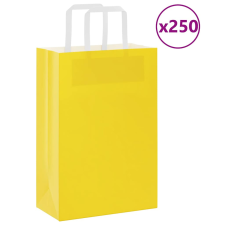 vidaXL 250 db sárga papírzacskók fogantyúkkal 21x11x31 cm ajándéktasak