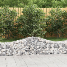 vidaXL 25 db íves horganyzott vas gabion kosár 200x50x40/60 cm kerti dekoráció