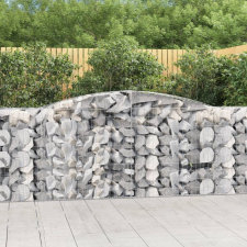 vidaXL 25 db íves horganyzott vas gabion kosár 400x50x100/120 cm bútor