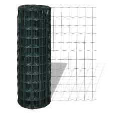 vidaXL 25 x 1,2 Méteres Euro Drótkerítés 100 mm-es Hálóval építőanyag