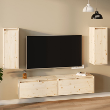 vidaXL 2 darab tömör fenyőfa faliszekrény 30 x 30 x 80 cm bútor