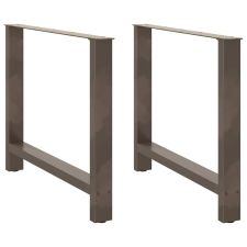 vidaXL 2 db acél dohányzóasztal lábak natúr acél 100x(72-73) cm bútor