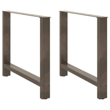 vidaXL 2 db acél dohányzóasztal lábak natúr acél 90x(72-73) cm Acél bútor