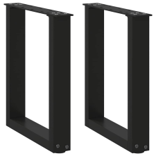 vidaXL 2 db acél fekete dohányzóasztal lábak U-alakú 38x(42-43) cm bútor