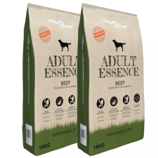 vidaXL 2 db „Adult Essence Beef” prémium száraz kutyatáp 30 kg kutyaeledel