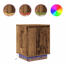 vidaXL 2 db antik fa éjjeliszekrények LED világítással 38x34x50 cm (861280) bútor