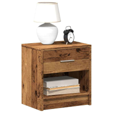vidaXL 2 db antik fa színű éjjeliszekrény fiókkal 39x28x41 cm bútor