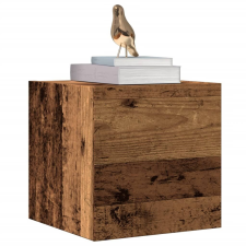 vidaXL 2 db antik fa színű falra szerelhető TV-szekrény 30,5x30x30 cm bútor