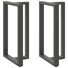 vidaXL 2 db antracit acél bárasztal lábak T-alakú 60x35x(101-102) cm bútor