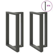 vidaXL 2 db antracit acél bárasztal lábak T-alakú 60x35x(91-92) cm bútor