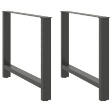 vidaXL 2 db antracit acél dohányzóasztal lábak 90x(72-73) cm bútor