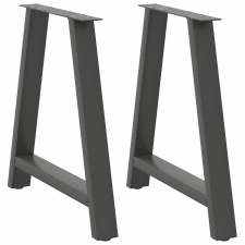 vidaXL 2 db antracit acél dohányzóasztal lábak A-alakú 80x(72-73) cm bútor