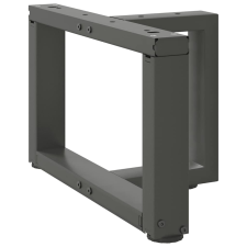 vidaXL 2 db antracit acél dohányzóasztal lábak T-alakú 50x25x(30-31)cm bútor