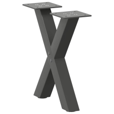vidaXL 2 db antracit acél dohányzóasztal lábak X-alakú 37x(30-31) cm bútor