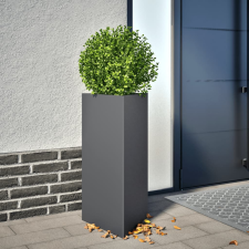 vidaXL 2 db antracit acél háromszög alakú kerti ültető 40x34,5x70 cm kerti tárolás