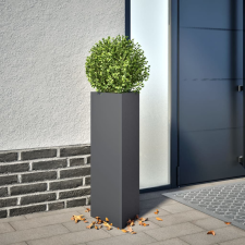 vidaXL 2 db antracit acél háromszög alakú kerti ültetőláda 30x26x75 cm kerti tárolás