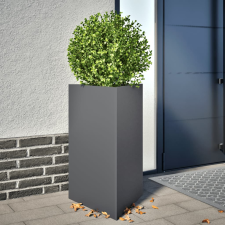 vidaXL 2 db antracit acél háromszög alakú kerti ültetőláda 50x43x75 cm kerti tárolás