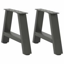 vidaXL 2 db antracitszürke A-alakú acél dohányzóasztal láb 30x(30-31) cm bútor