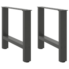 vidaXL 2 db antracitszürke acél dohányzóasztal láb 60 x (42-43) cm bútor