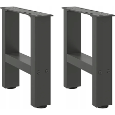 vidaXL 2 db antracitszürke acél dohányzóasztal lábak 40x(30-31) cm (4013258 VidaXL) bútor