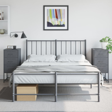 vidaXL 2 db antracitszürke acél éjjeliszekrény 36 x 39 x 78 cm bútor