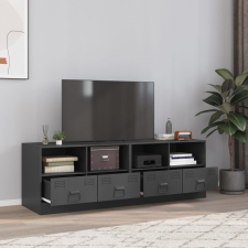 vidaXL 2 db antracitszürke acél éjjeliszekrény 67 x 39 x 44 cm bútor