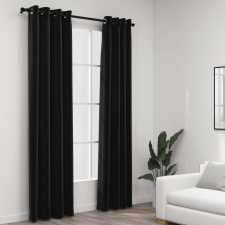 vidaXL 2 db antracitszürke, vászonhatású sötétítőfüggöny 140 x 225 cm lakástextília