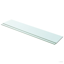 vidaXL 2 db átlátszó üveg paneles polc 100 x 20 cm bútor