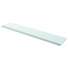 vidaXL 2 db átlátszó üveg paneles polc 110 x 20 cm kerti bútor