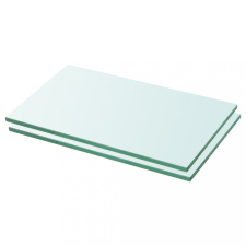 vidaXL 2 db átlátszó üveg paneles polc 30 x 12 cm kerti bútor