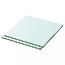 vidaXL 2 db átlátszó üveg paneles polc 30 x 25 cm kerti bútor