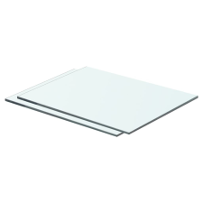 vidaXL 2 db átlátszó üveg paneles polc 40 x 25 cm bútor