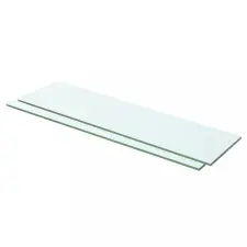 vidaXL 2 db átlátszó üveg paneles polc 60 x 12 cm kerti bútor