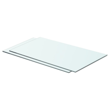 vidaXL 2 db átlátszó üveg paneles polc 60 x 30 cm bútor
