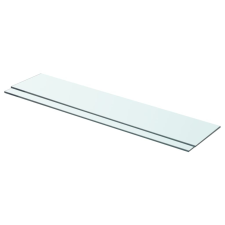 vidaXL 2 db átlátszó üveg paneles polc 70 x 15 cm bútor