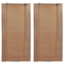 vidaXL 2 db barna bambusz redőny 120 x 220 cm redőny