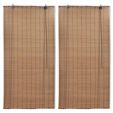 vidaXL 2 db barna bambusz redőny 80 x 160 cm redőny