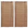 vidaXL 2 db barna bambusz redőny 80 x 160 cm