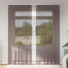 vidaXL 2 db barna fátyolfüggönyök fülecske tetejével 140x260 cm lakástextília