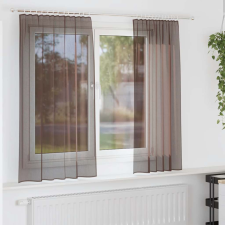 vidaXL 2 db barna fátyolfüggönyök fülecske tetejével 140x260 cm lakástextília