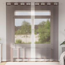 vidaXL 2 db barna fátyolfüggönyök rojtokkal 140x225 cm lakástextília