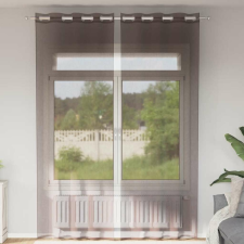 vidaXL 2 db barna fátyolfüggönyök rojtokkal 140x260 cm lakástextília