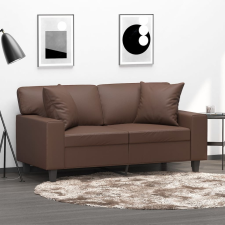 vidaXL 2 db barna műbőr díszpárna 40 x 40 cm lakástextília
