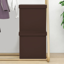 vidaXL 2 db barna összecsukható PVC tárolóülőke bútor