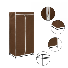 vidaXL 2 db barna ruhásszekrény 75 x 50 x 160 cm (282442) bútor