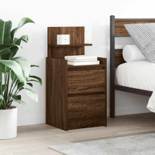 vidaXL 2 db barna tölgy éjjeliszekrények 2 fiókkal 38x34x80 cm bútor