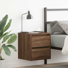 vidaXL 2 db barna tölgy falra szerelhető éjjeliszekrény 38x34x40 cm bútor