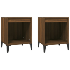 vidaXL 2 db barna tölgy színű éjjeliszekrény 40x35x50 cm (821889) bútor